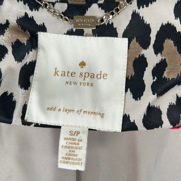 Kate Spade Cotton Blend Leopard Print A-line Coat Women's Size Small Button Up - Picture 9 of 15